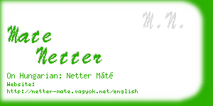 mate netter business card