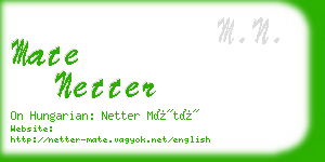mate netter business card